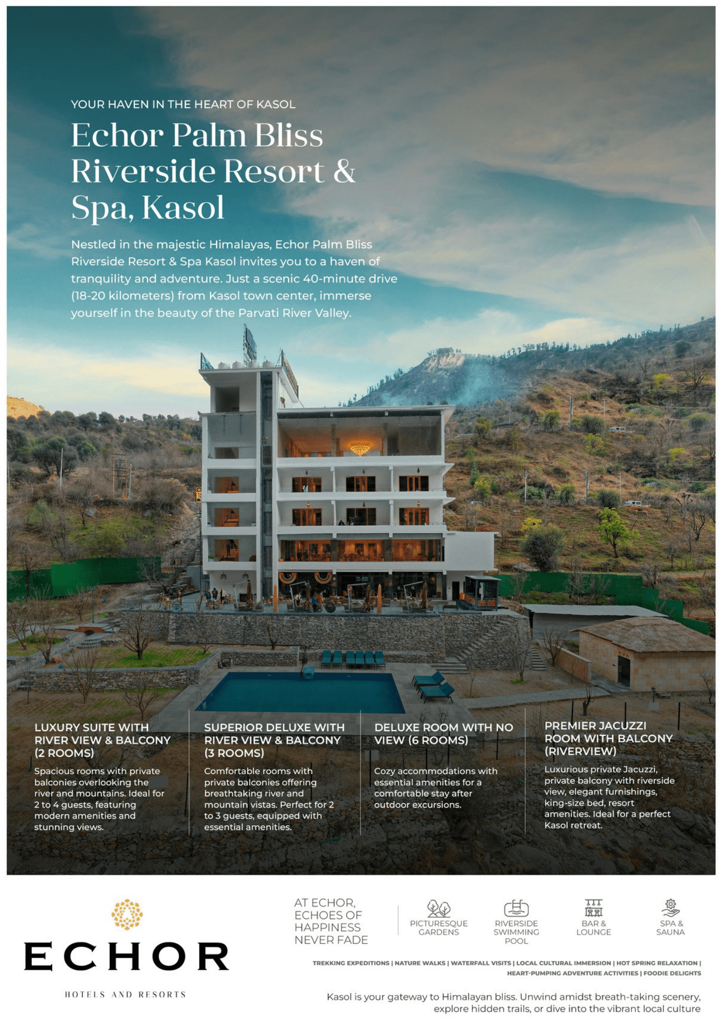 Echor Palm Bliss Resort & Spa, Kasol