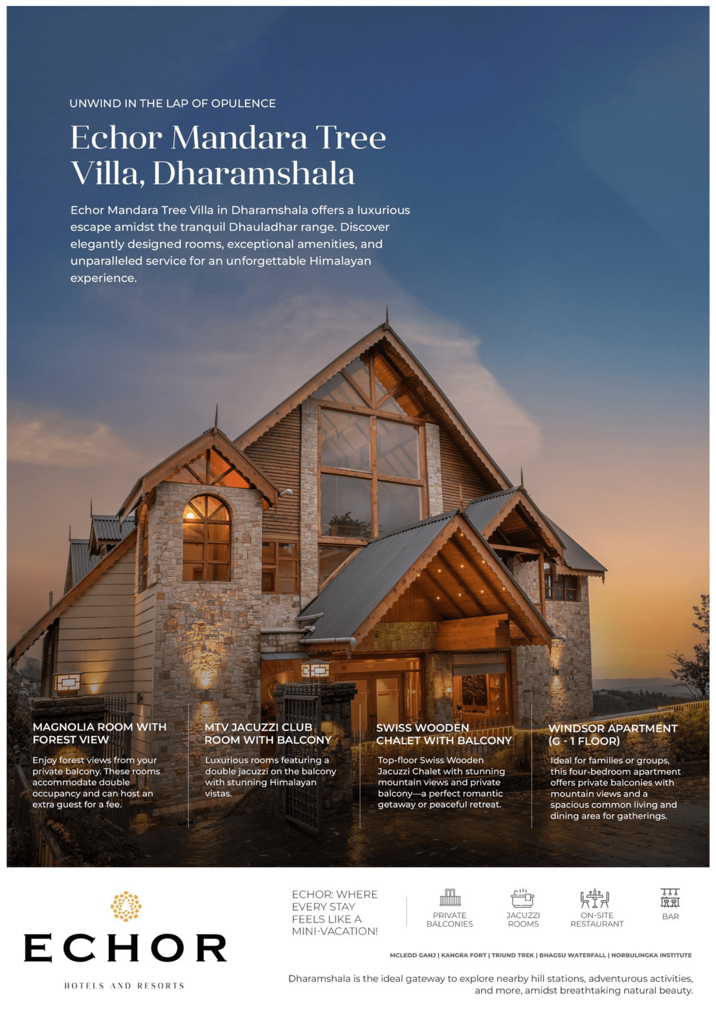 Echor Mandara Tree Villa, Dharmashala